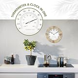 HomeZone 10" Garden Clock & Thermometer - Weather Resistant Quartz view 9