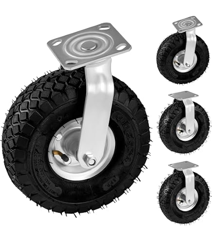 8 Inch Heavy Duty Caster Wheels Set of 4 2 Swivel & Chile 8 Inch Heavy Duty Caster Wheels Set of 4 2 Swivel & Chile