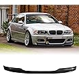 MagicDrift Front Bumper Lip Chin Spoiler, Compatible with 2001-2006 BMW E46 M3 Only, CSL Style Flexible Polyurethane(PU) Front Lower Splitter Protector, Unpainted Black, 1 PC