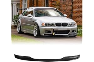 MagicDrift Front Bumper Lip Chin Spoiler, Compatible with 2001-2006 BMW E46 M3 Only, CSL Style Flexible Polyurethane(PU) Front Lower Splitter Protector, Unpainted Black, 1 PC
