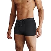 COOFANDY Men's Square Leg Swim Briefs Tight Swim Trunks Swimsuit Athletic Bathing Suit Swimwear with Liner