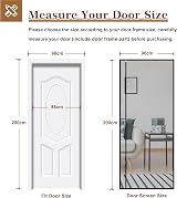 Yotache Side Opening Fly Screen 90x200 cm Magnetic Door Screen Black view 3