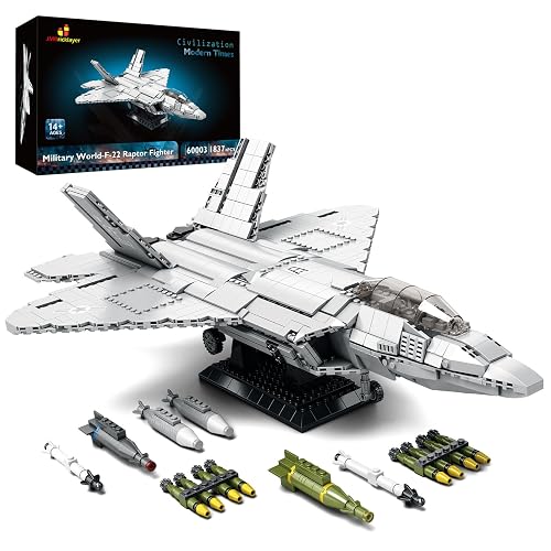 JMBricklayer F-22 Raptor Fighter Jet Model, Military Airplane Building ...