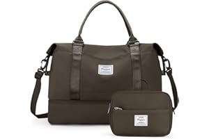 HYC00 Travel Duffel Bag with Shoes Compartment, Weekender Overnight Bag for Women,Carry on Personal Item Bag,Gym Bag with Toiletry Bag