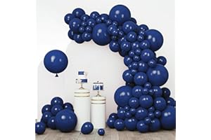 RUBFAC Navy Blue Balloons 110pcs Latex Balloons Different Sizes 18 12 10 5 Inch Party Balloon Kit for Birthday Party Graduation Baby Shower Wedding Holiday Balloon Decoration