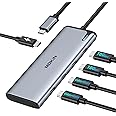 USB C to USB C Hub Dual Monitor Adapter with 4K@60Hz USB4 Display Ports Video Output,100W PD, 10Gbps Data Transfer, USB-C Splitter Multiport Dongle for MacBook Pro, iPad Pro and More Type C Devices