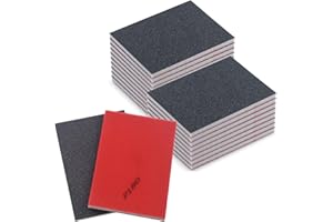 LOUZAGO 20 Pcs 180 Grit Sanding Sponge, Wet Dry Sanding Block Sandpaper Sponge, Soft Foam Sand Block Washable & Reusable Sanding Pads for Metal Wood Drywall Polishing