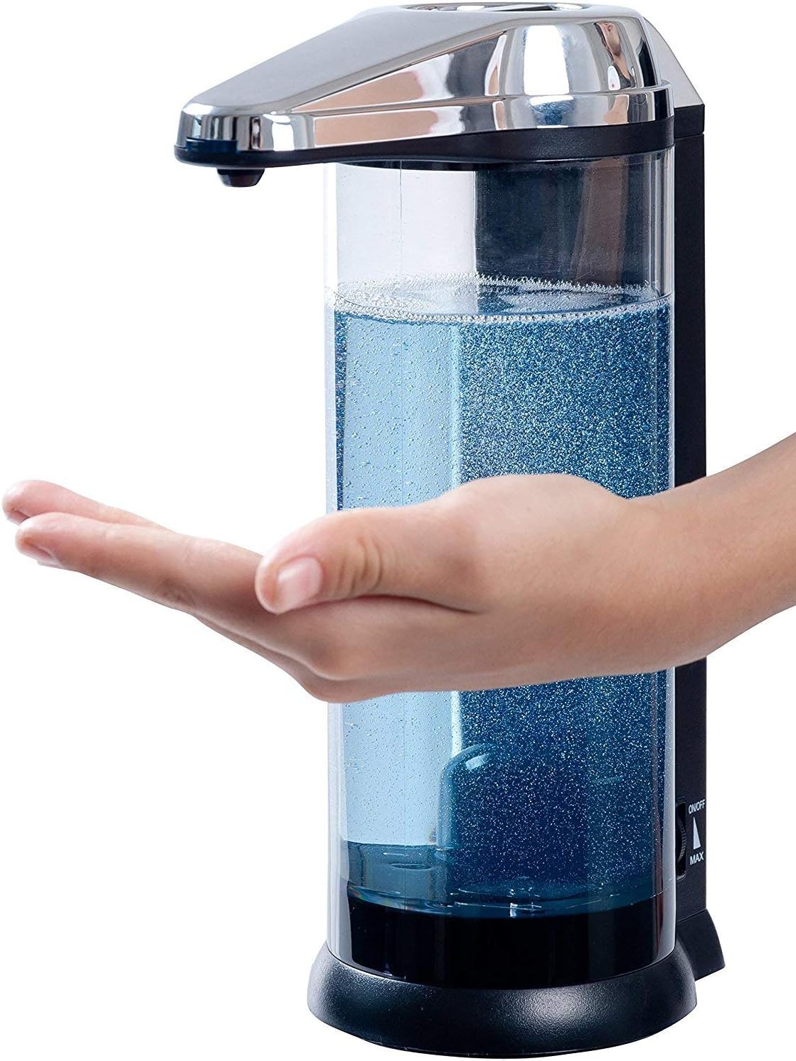 Chuangrong 17oz/500ml Premium Touchless Battery Operated Electric Automatic Soap Dispenser w/Adjustable Soap Dispensing Volume Control Dial
