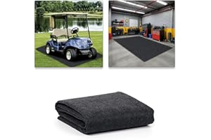 AHPUHTAN 6.6 x 8.5 FT Garage Floor Mat for Under Cart, Golf Cart Parking Mat, Motorcycle Oil Spill Mat with Weather backing, Garage Floor Rug for Club Car, ICON, Advanced EV, ATV, Reusable, Washable, Non Slip