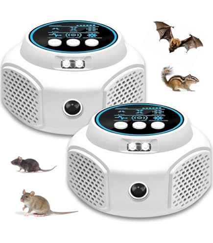 Ultrasonic Pest Repeller, 4 Pcs Electronic Mouse Repellent, Plug In Indoor Silent Rat Deterrent