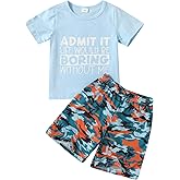 Kid Toddler Baby Boys Clothes Tie-dye Palm Leaf Top 2Pcs Summer Shorts Set