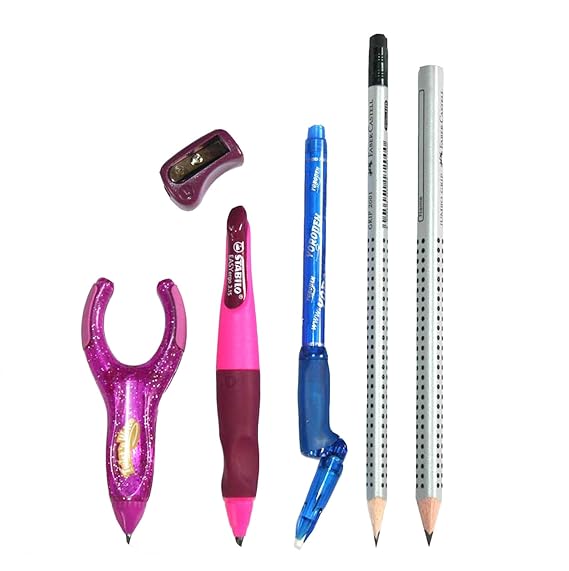 Dyspraxia, Dysgraphia & Dyslexia childrens ergonomic pencil pack (right
