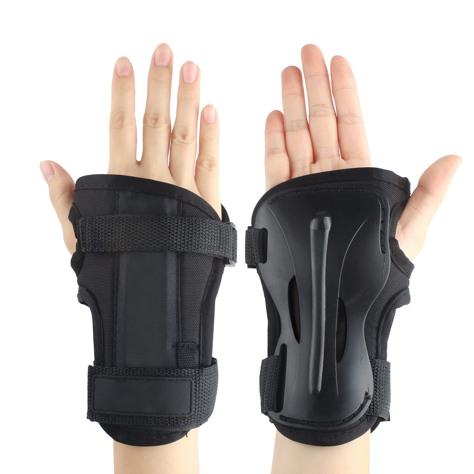 Andux Ski Wrist Guards Extended Wrist Palms Protection Hard Gauntlets Adjustable Support HXHW-04 XL