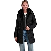Laundry by Shelli Segal womens Quilted Puffer Flare Jacket– Winter Coat With Faux Fur Bib Collar & Hood