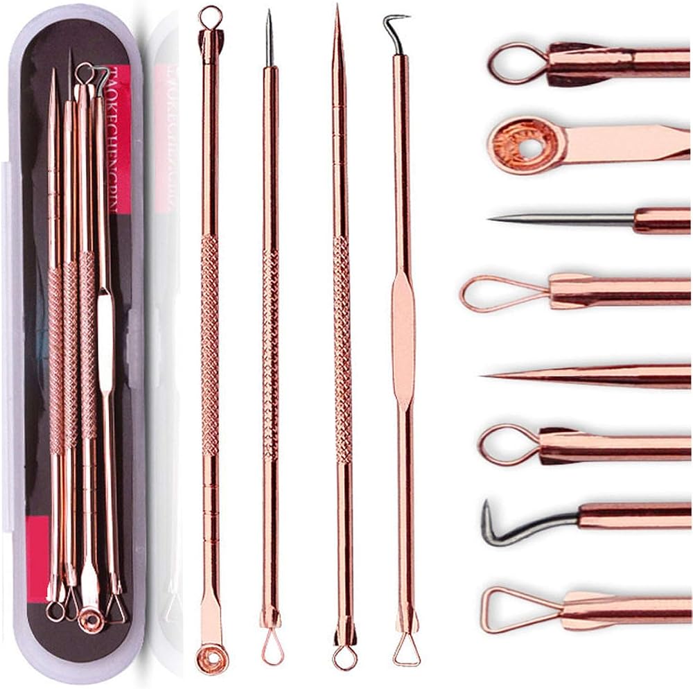 ZTRHYOO Blackhead Remover Pimple Comedone Extractor Tool Best Acne Removal Kit - Treatment for Blemish, Whitehead Popping, Zi