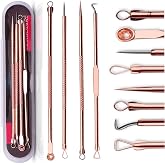 ZTRHYOO Blackhead Remover Pimple Comedone Extractor Tool Best Acne Removal Kit - Treatment for Blemish, Whitehead Popping, Zit Removing for Risk Free Nose Face Skin with Case (Rose)