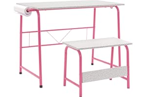 SD Studio Designs Project Center, 55125 Craft Table Play Desk with Bench, Pink