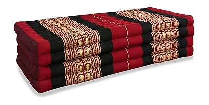 livasia Asia WOHNSTUDIO KLAPPMATRATZE, Klappmatratze extrabreit (195cm x 110cm) aus Kapok, Faltbare Gästematratze, klappbare 