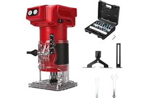 FormiPow Cordless Router Tool Kit for Milwaukee M18 Battery, Brushless 30,000 RPM Compact Router with 15-Piece Router Bits Se