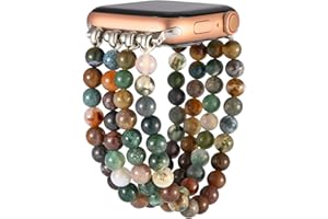 Greaciary Pearl Bracelet Compatible with 40mm Apple Watch band 38mm Series 6 5 Women,Fashion Handmade Elastic Stretch Cute Beaded Strap Replacement