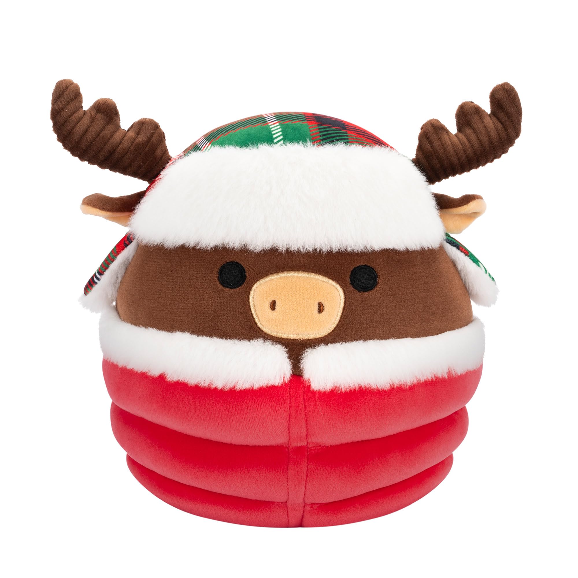 Squishmallows Original 7.5-Inch Maurice the Brown Moose with Puffer Jacket