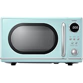 COMFEE' Retro Countertop Microwave Oven, 0.7 Cu.Ft., 700W, Green | 11 Power Levels, 6 Presets, Child Lock, Mute, for Apartment, Dorm, Office