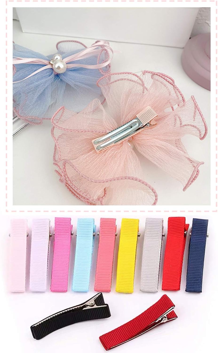 VEGCOO 60 Pack Profession Hairdressing Double Prong Pin Curl Clips - Image 4