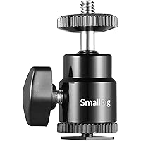 SMALLRIG LCD Monitor Shoe Adapter 1/4" Camera Hot Shoe Mount w/Additional 1/4" Screw for Cameras, for Canon/for Nikon…