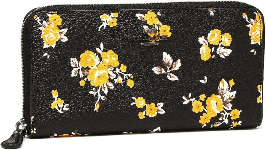 Amazon コーチ 財布 アウトレット Coach F Dkm87 プーリー プリント アコーディオン コーナー ジップ ウォレット レディース 長財布 花柄 ブラックマルチ 黒 並行輸入品 Coach コーチ シューズ バッグ