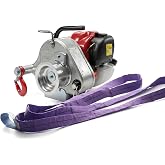 Portable Winch Gas/Battery Capstan Power Rigging Tool for Heavy Pulling | Compact Gas Capstan Winch With Honda GX35 Engine Generates 1,600 lb Pulling Force at 33 ft/min Outdoor Hauling Power