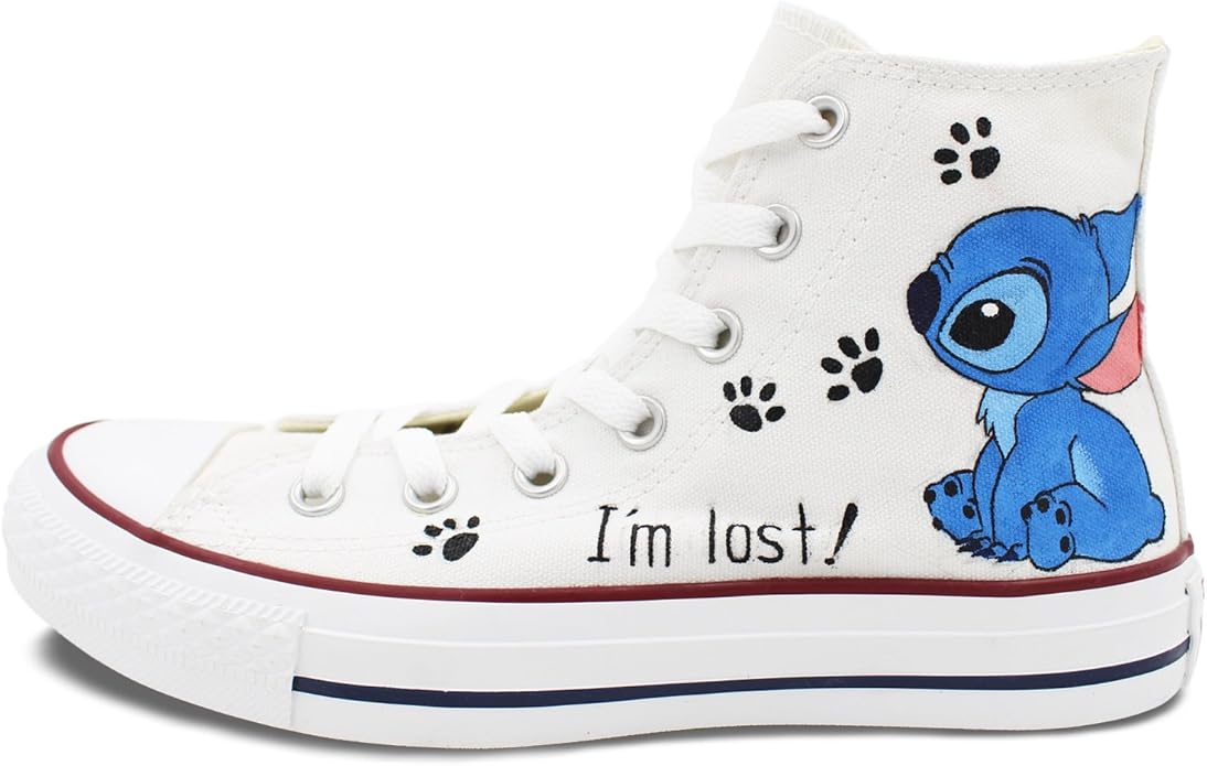 Amazon.com: Converse All Star Stitch Cartoon Hand Painted Kids Adult