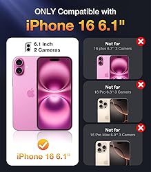 Diaclara Designed for iPhone 16 Case, Full Body