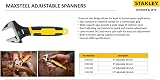 Stanley 090947 MaxSteel Adjustable Wrench 6 Inch Black Bi-Material Handle view 5