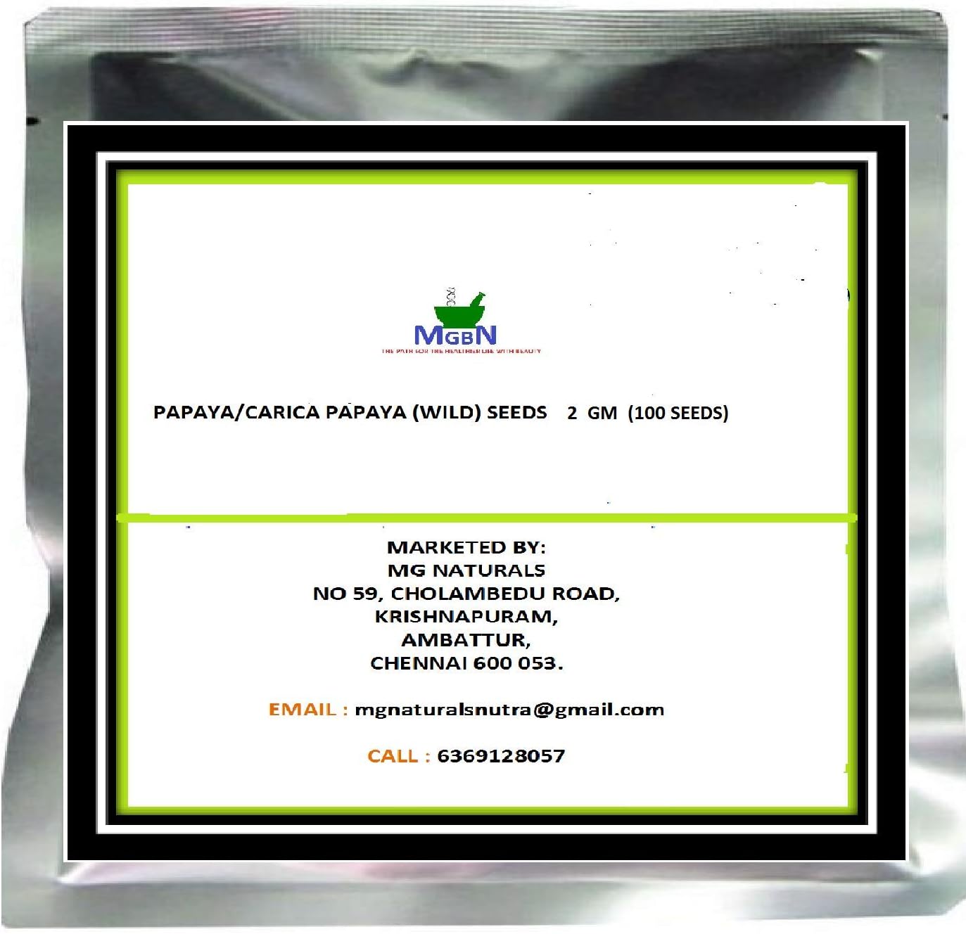 PAPAYA/CARICA PAPAYA (WILD) SEEDS 2 GM (100 SEEDS)