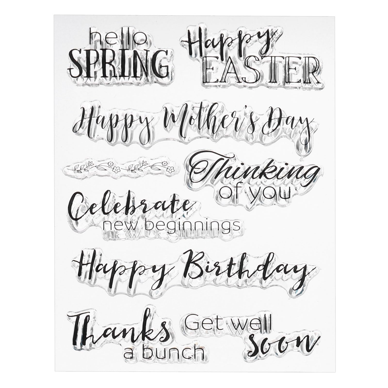 PATIKIL Transparent Silicone Stamps, 1 Pcs T1542 Holiday Greeting Clear Stamps for Card Making Decoration DIY Scrapbooking Embossing Album Decor Craft, Clear