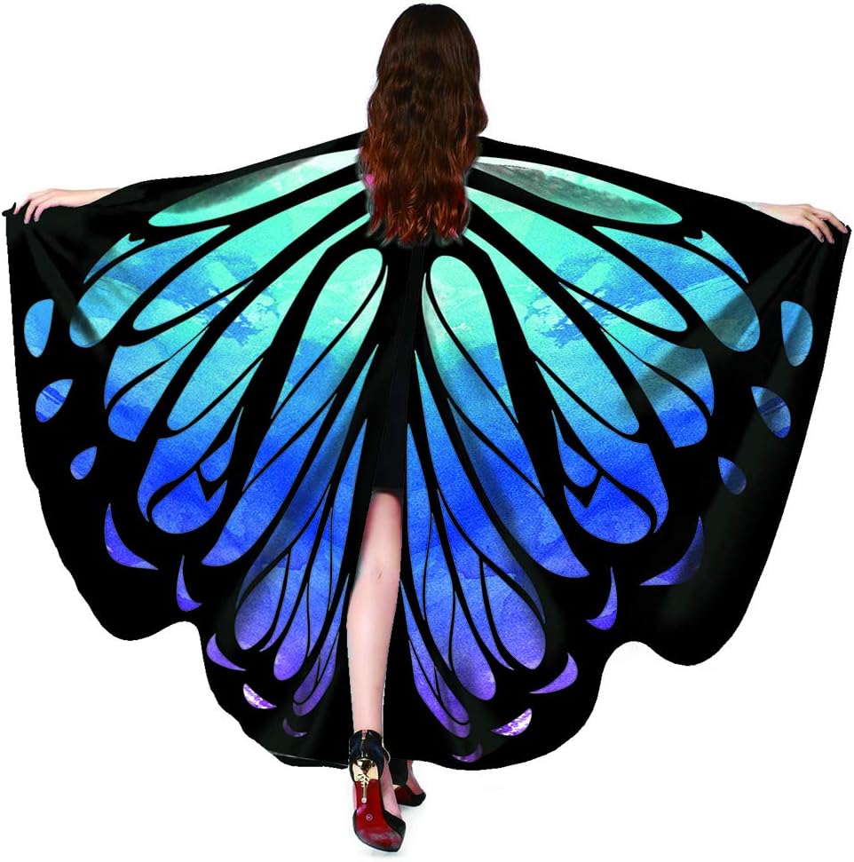 Christmas Party Soft Fabric Butterfly Wings Shawl Fairy Ladies Nymph Pixie Costume Accessory
