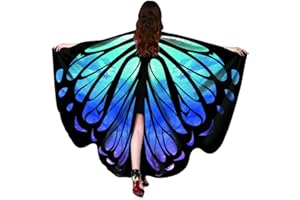 Halloween Ladies Fairy Nymph Elf Soft Fabric Butterfly Wings Costume Accessory