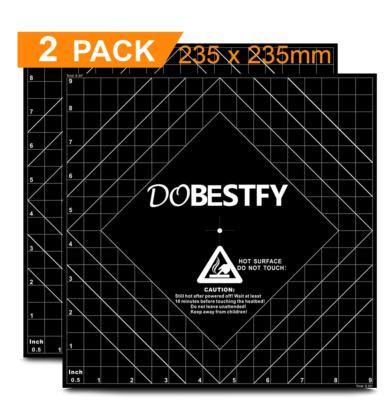 Ender 3 Heat Bed Platform Sticker Sheet, 235x235mm 3D Printer Hot Bed Build Surface Tape for 3D Printer Ender 3 Ender 3X - 2 Pack: Industrial & Scientific