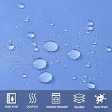 Furlinic Shower Curtain Mould Proof Blue 120x180cm Polyester with 8 Hooks view 5