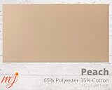 M & J Plain Peach Polycotton Fabric 45in 112cm Wide 40+ Colours 5m view 2