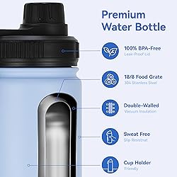 DOMICARE 16 oz Kids Water Bottle for School