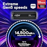Crucial T705 2TB PCIe Gen5 NVMe M.2 SSD with Premium Heatsink view 2