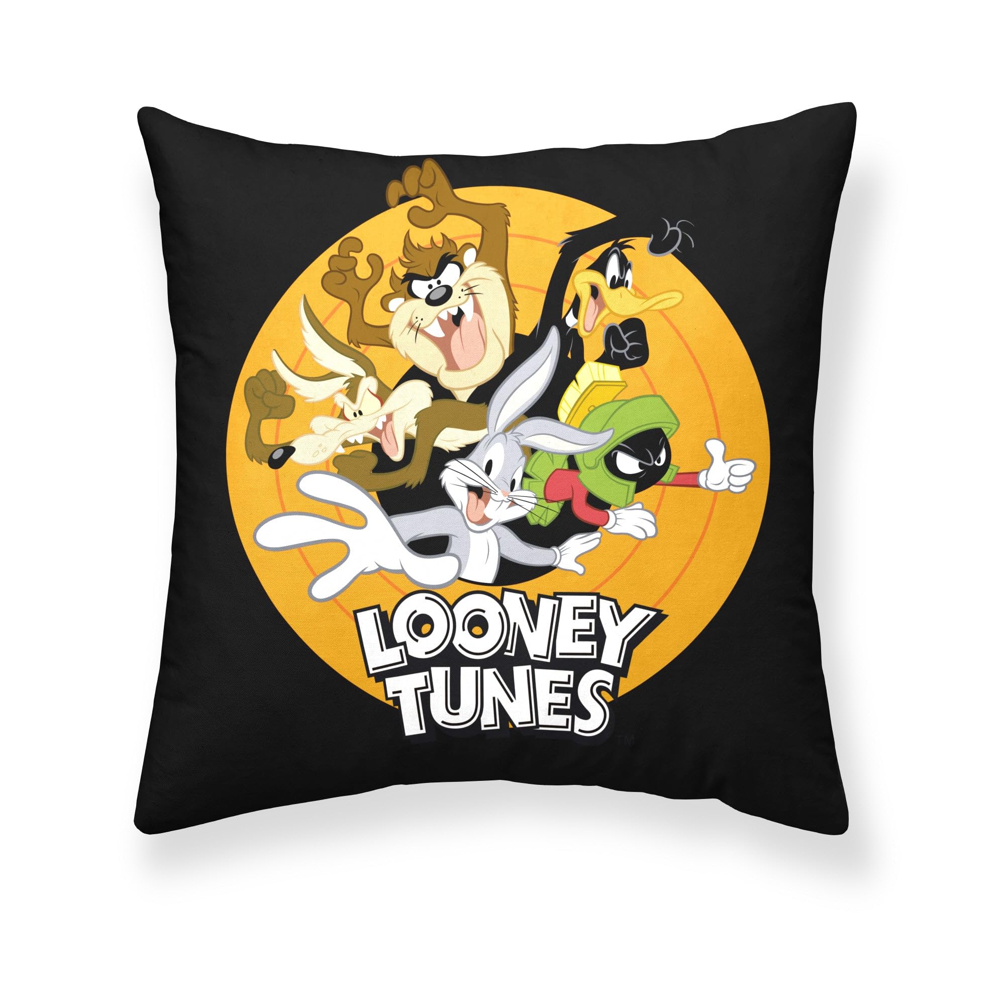BELUM | Cushion Cover 100% Cotton Looney Tunes S 45 x 45 cm, Soft Cushion Cover, Various Sizes, Multicoloured Cushion Cover
