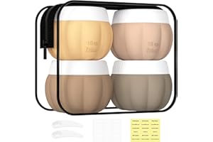 Redfly Travel Containers for Toiletries, TSA Approved Travel Size Containers, Silicone Jars for Creams, Leak-proof Essentials with Lid for Cosmetic