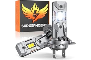 Surgephoenix H7 Light Bulbs, 60000LM Super Brighter, 1:1 Mini Size,6500K Cool White H7 Fog Light Bulbs or Off Road Light Pack of 2