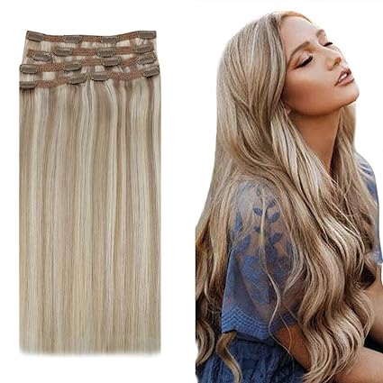 extensions clip in blond
