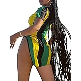 XZLUFNY Women Colorful Stripe Fishnet Beach Dress Bikinis Swimwear Cover Up | Swimsuit Coverup for Women, Bathing Suit Cover Up for Women, Beach Cover Ups for Women, Swim Cover Up for Women