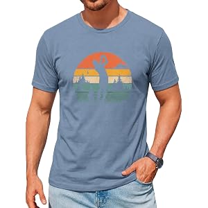 Runcati Mens Short Sleeve Graphic T-Shirts Casual Golf Printed Hawaiian Tees Summer Beach Vacation Vintage Tops