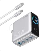 Anker 140W Max 4-Port GaN Charging Blocks,Smart Display for MacBook Charger | Fast Charger USB C Power Adapter with Touch Controls for Macbook Pro,iPad,iPhone 18 Pro/17/16 (Include 5FT Cable,Non-Battery)