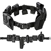 NATGAI 10 in 1 Duty Belt Black Law Enforcement Tactical Equipment System Set Police Security Military Tactical Duty Utility Belt